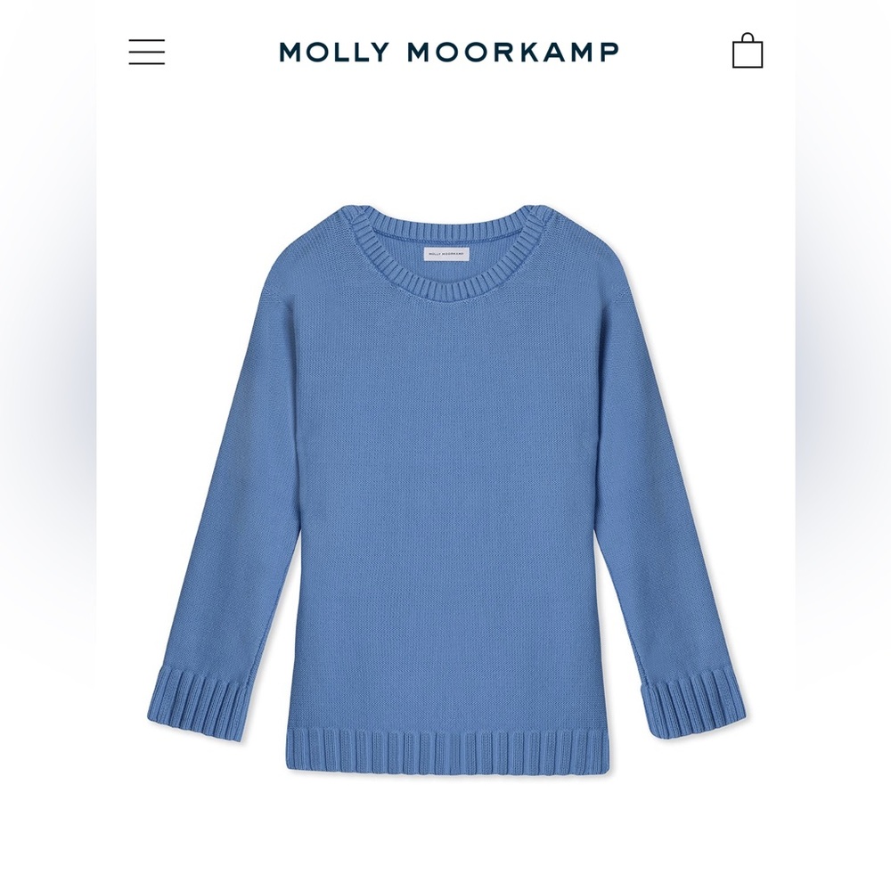 Molly Moorkamp Blue Kay Sweater Size Large